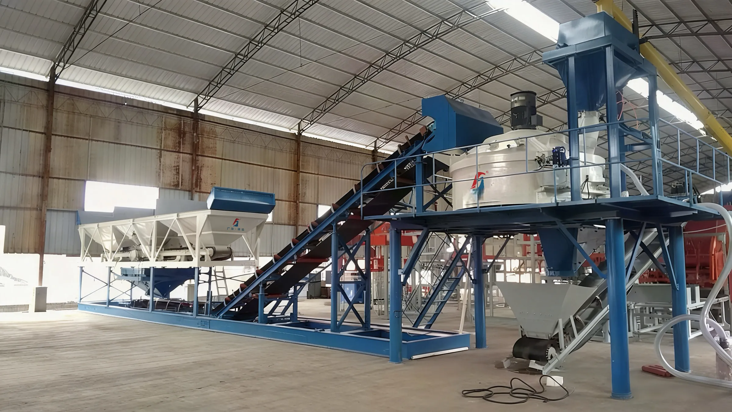 On-site photos of planetary main mixer and supporting systems