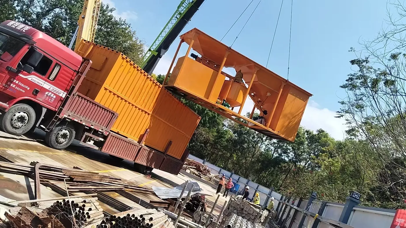 Mortar batching plant and production line, used to display equipment and structures related to mortar batching plant and production line