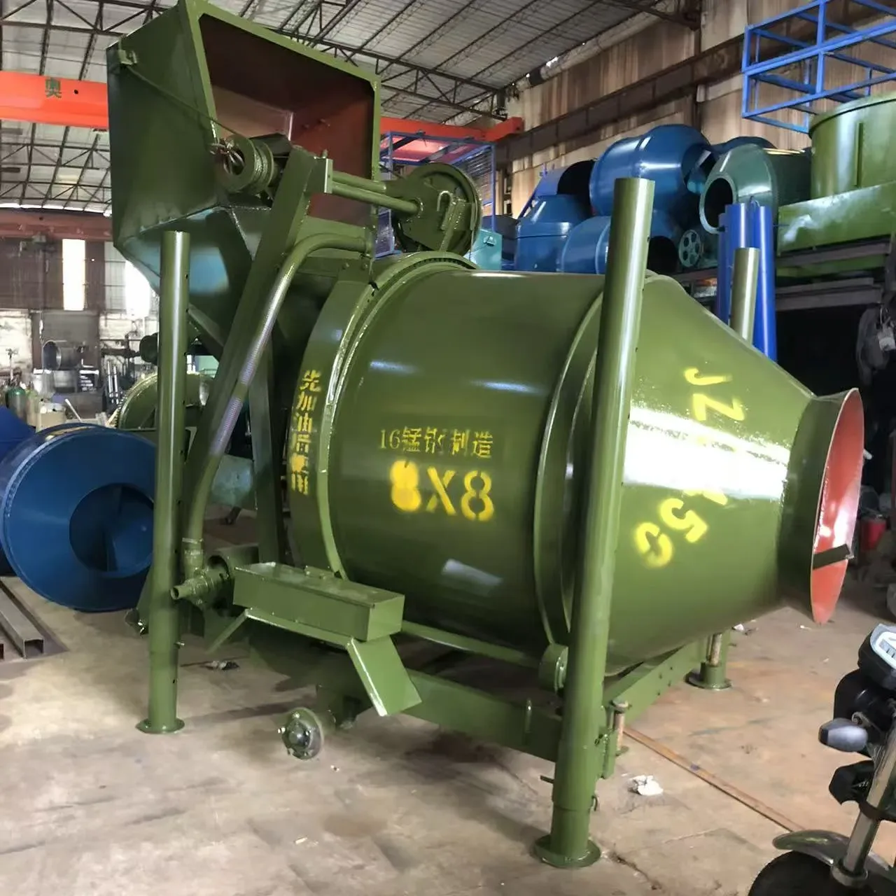 JZC series concrete mixer, used to demonstrate relevant equipment and structures for small contractor concrete equipment solutions