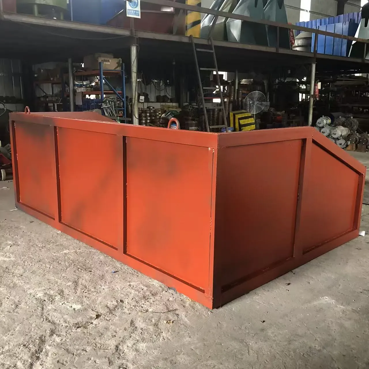 Supporting equipment for construction site waste pits, used to display equipment and structures related to construction site waste pit supporting equipment.
