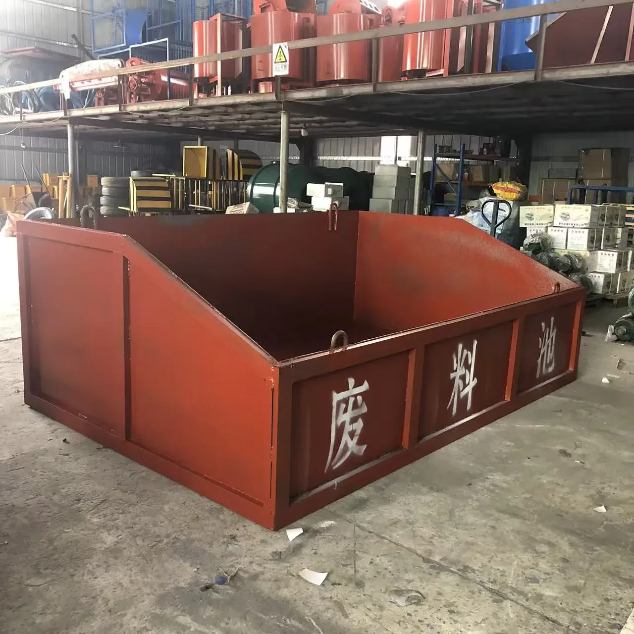 Supporting equipment for construction site waste pits, used to display equipment and structures related to construction site waste pit supporting equipment.
