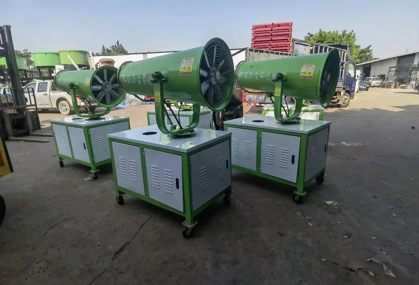 Construction site spray dust suppression equipment, used to display related equipment and structures of construction site spray dust suppression equipment