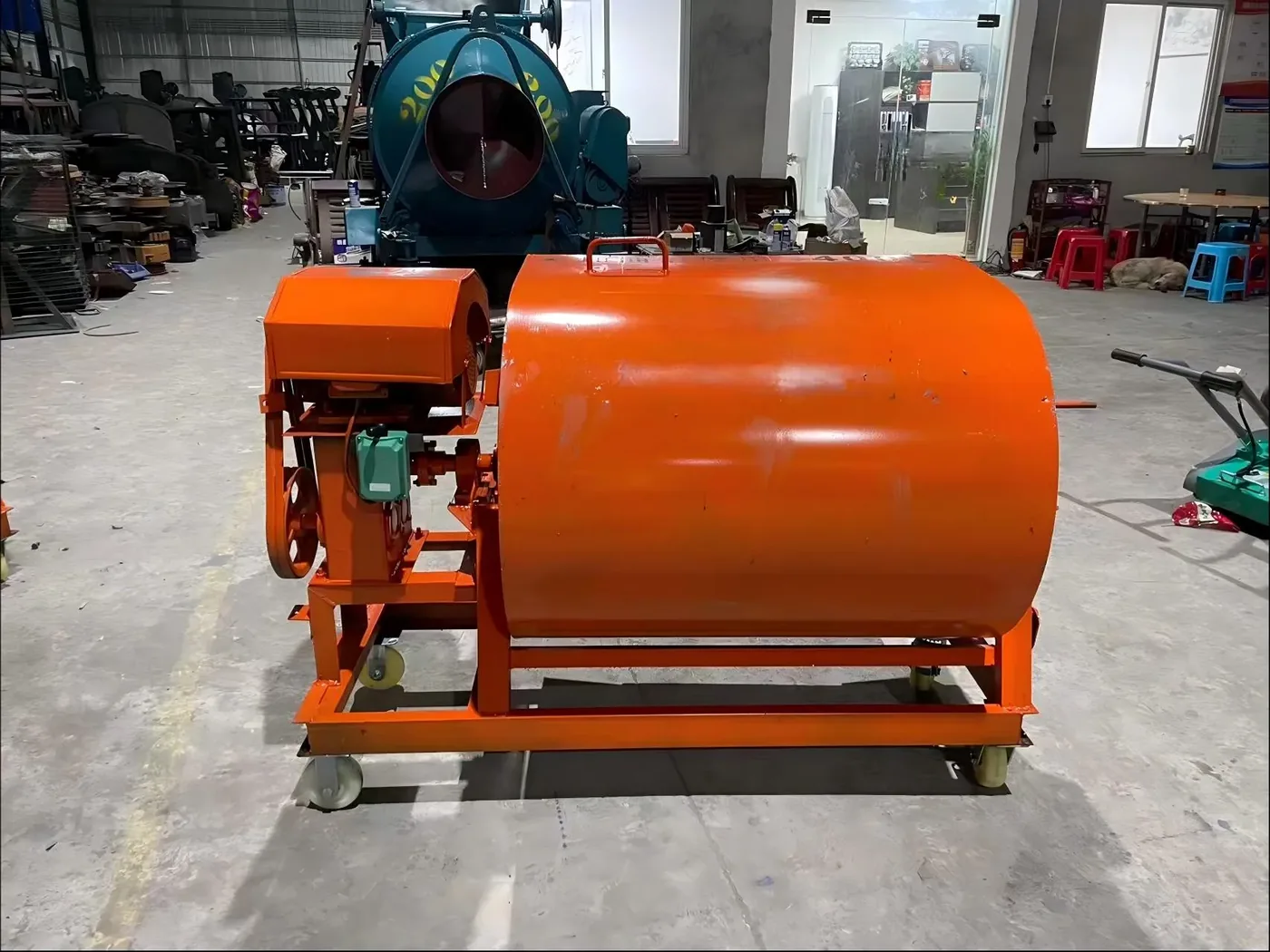 Horizontal mortar mixer, used to display devices and structure related to horizontal mortar mixer
