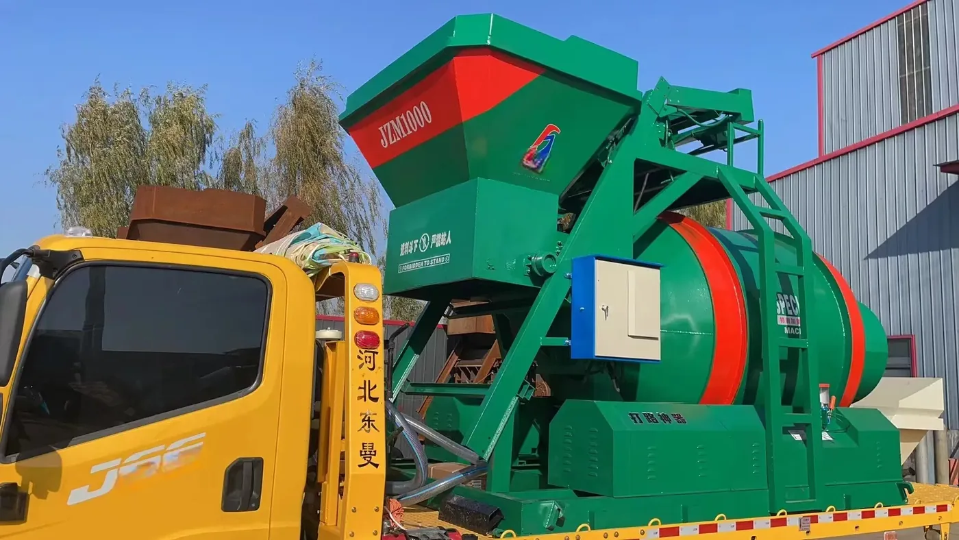 concrete equipment project site, used to display twin-line concrete batching plant related equipment and structures