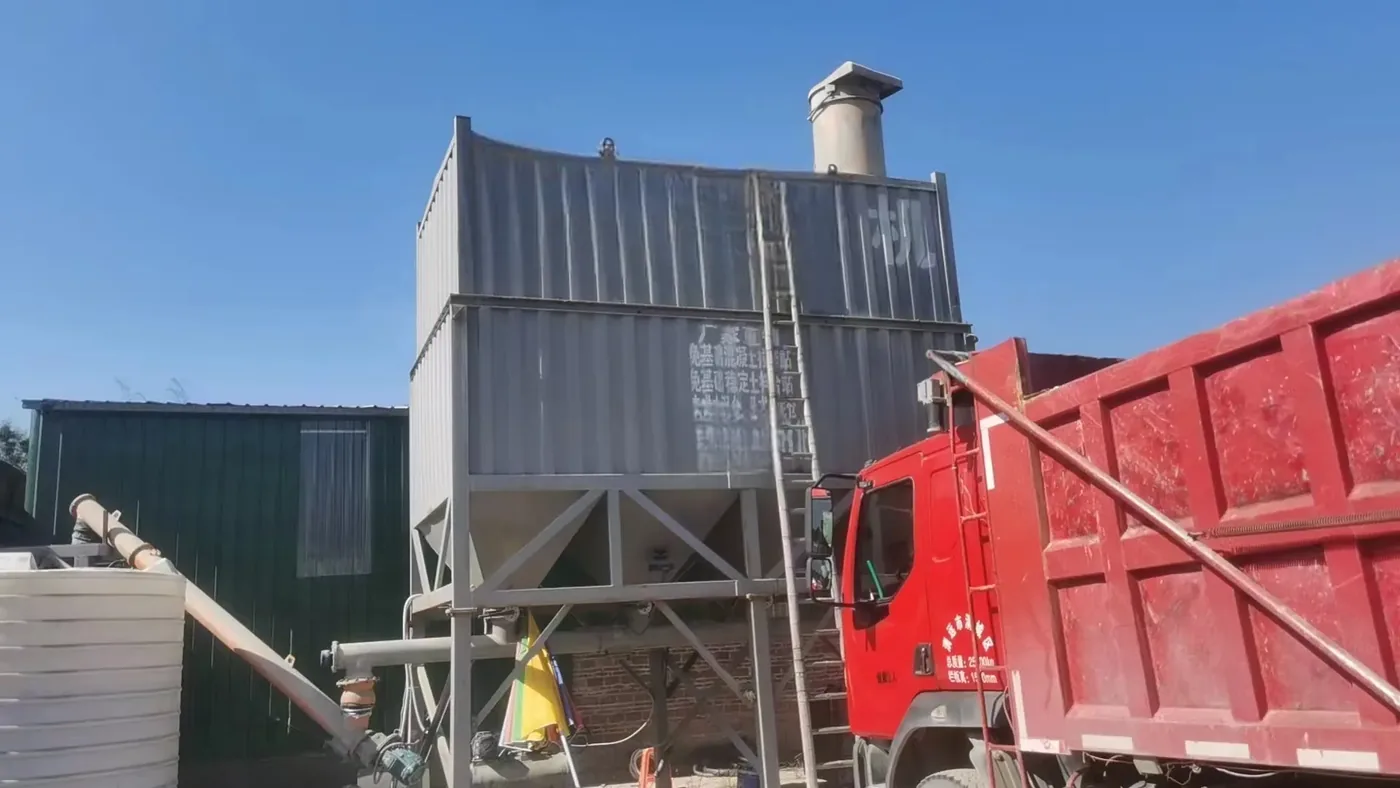concrete equipment project site, used to display the equipment and structures related to how concrete batching plant works.