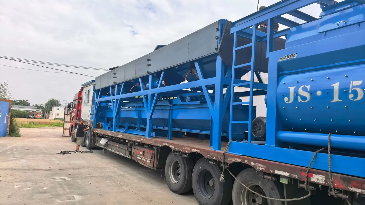 concrete equipment project site, used to display equipment and structures related to the concrete batching plant solution and project support
