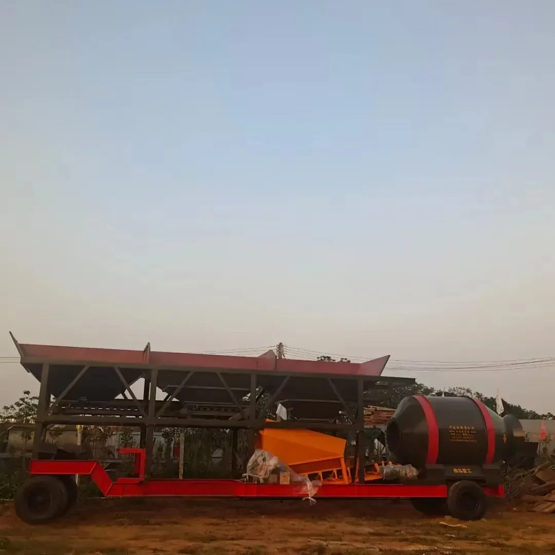 Foundation-free concrete mixing equipment, used to display what input equipment and structures are needed for the layout diagram of batching plant