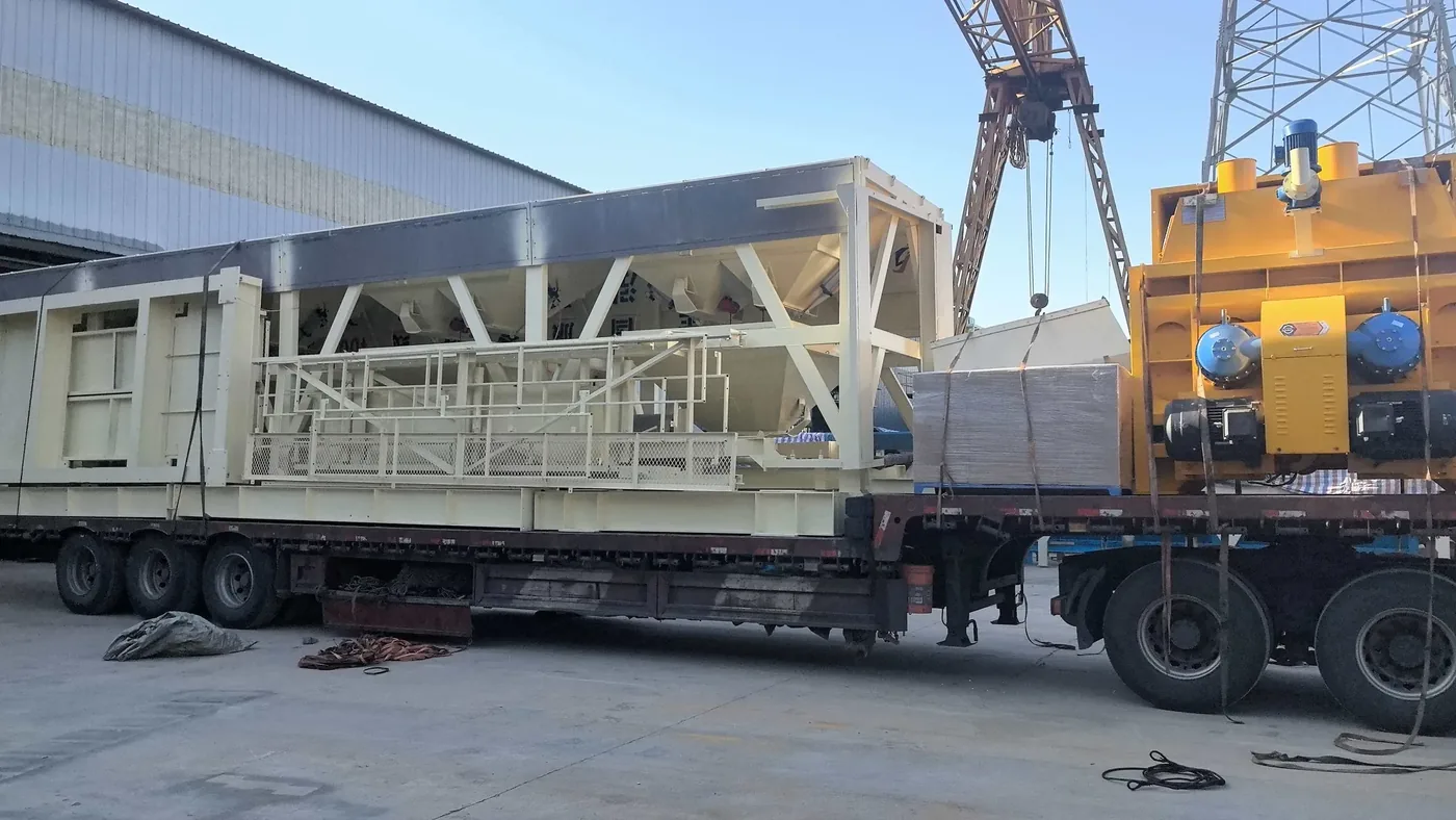 Foundation-free concrete mixing equipment, used to show how to compare different batching plant quotation related equipment and structures