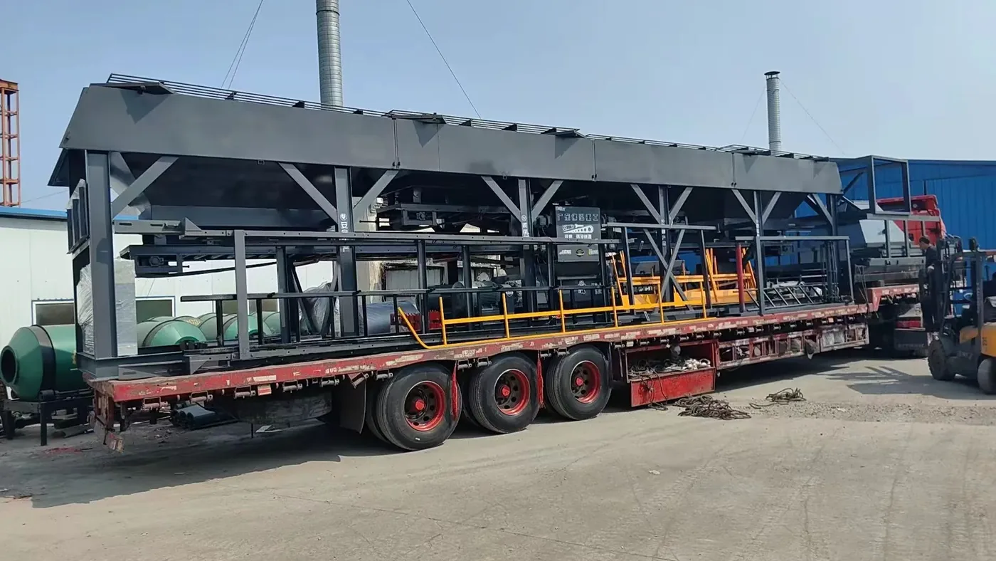 Integrated concrete mixing equipment, used to display concrete equipment packaging and international transportation related equipment and structures