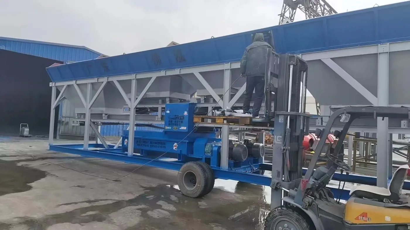 Integrated concrete mixing equipment, used to display equipment and structures related to device production, inspection, and product information