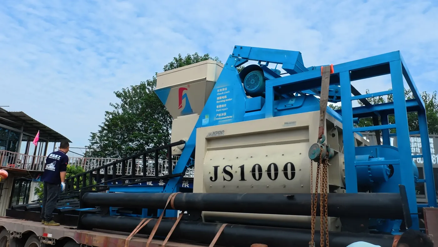 JS twin-shaft main mixer, used to show equipment and structures related to concrete equipment spare parts and after-sales enquiry