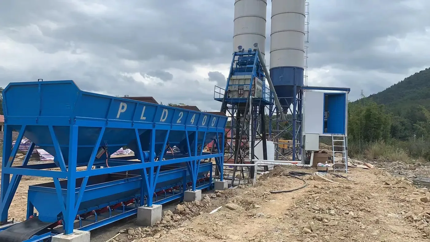 PLD aggregate batching equipment, used to display concrete mixing equipment related equipment and structures
