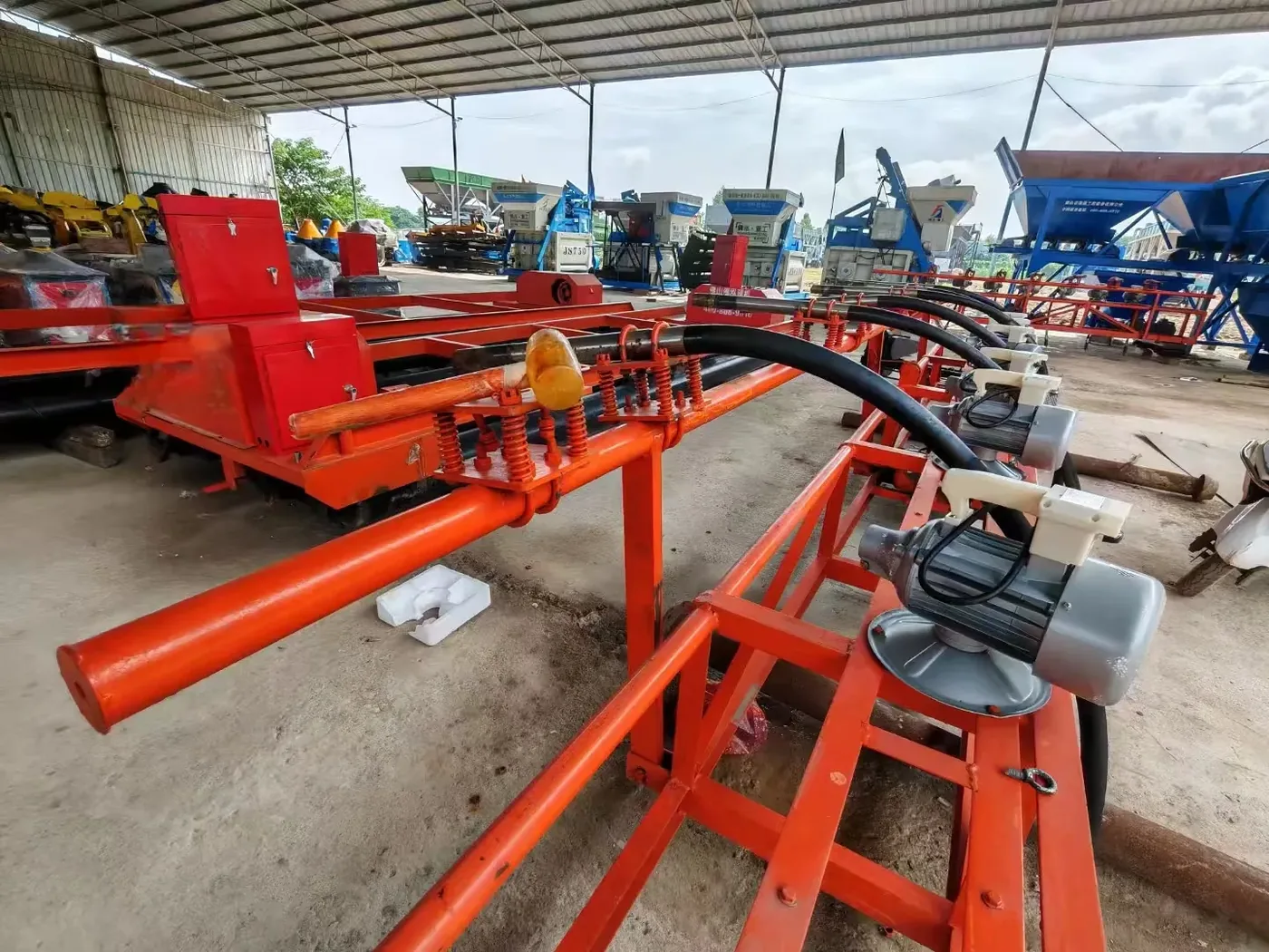 concrete paving equipment, used to display related equipment and structures