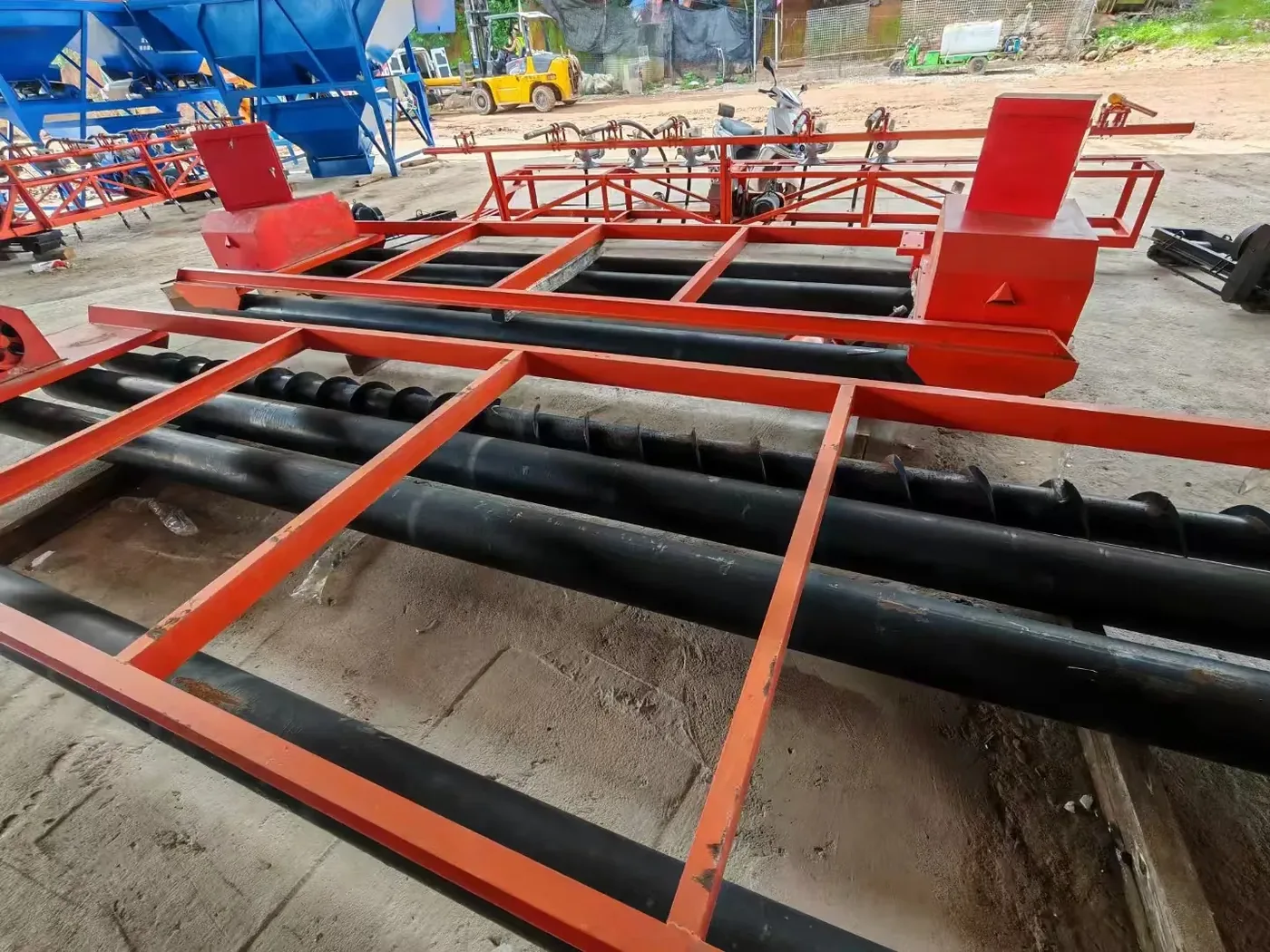 concrete paving equipment, used to display related equipment and structures