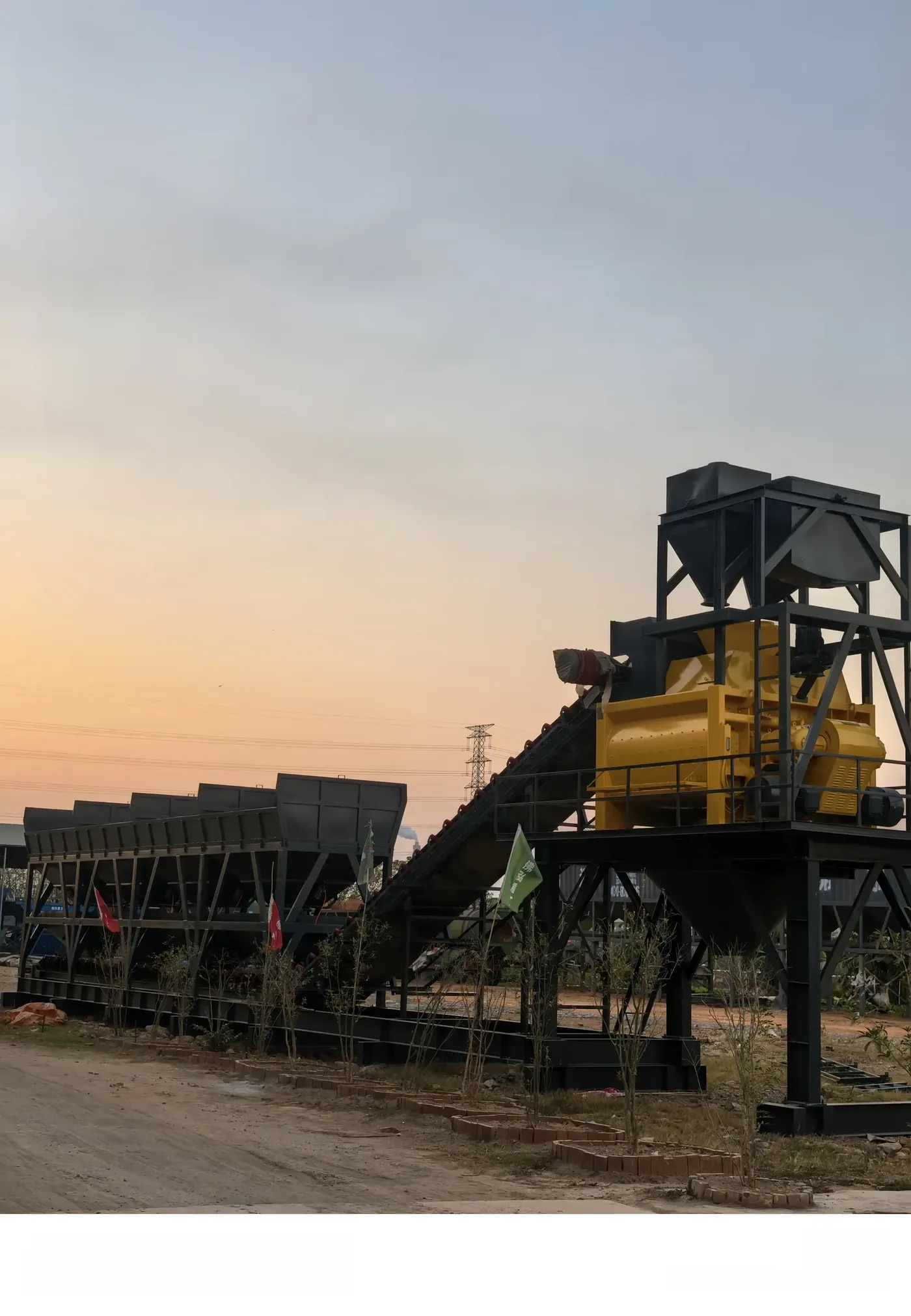 Modular batching, conveying, and mixing systems, used to demonstrate how to select related equipment and structures for wet and dry concrete batching plant.