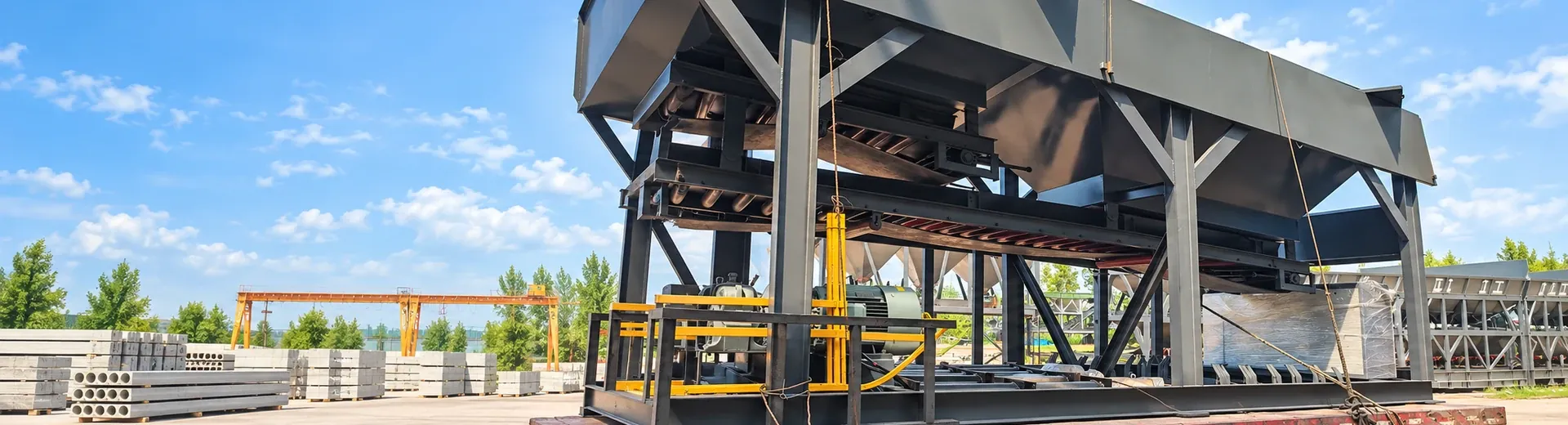 concrete mixing equipment module and actual photos of shipping status