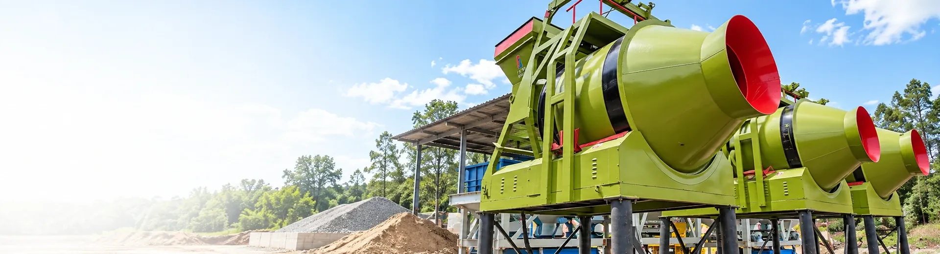 Concrete machinery and equipment products, structural or project site live photos
