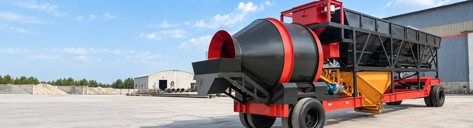 Modular concrete mixing equipment and installation structure on-site photos