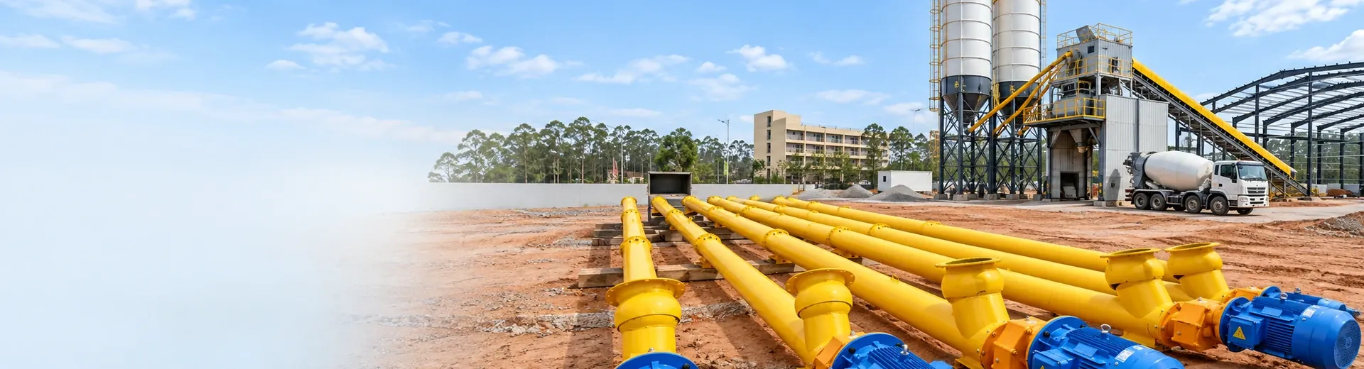 twin-line concrete batching plant Equipment and On-site Installation Photos