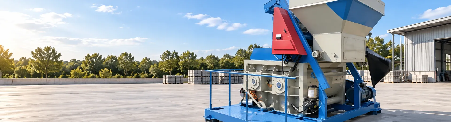 On-site photos of JS series twin-shaft concrete mixer equipment