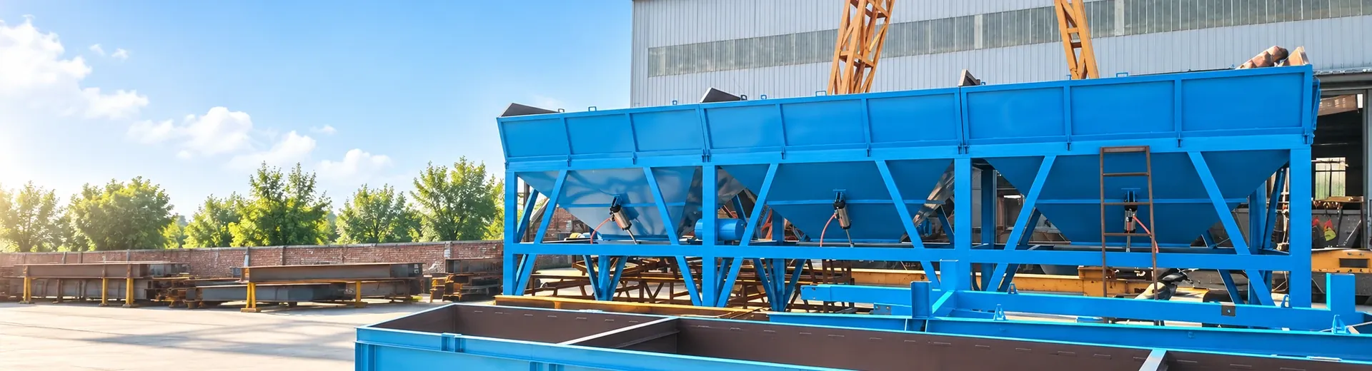 PLD Multi-compartment aggregate batcher silo, weighing and discharging structure actual photos