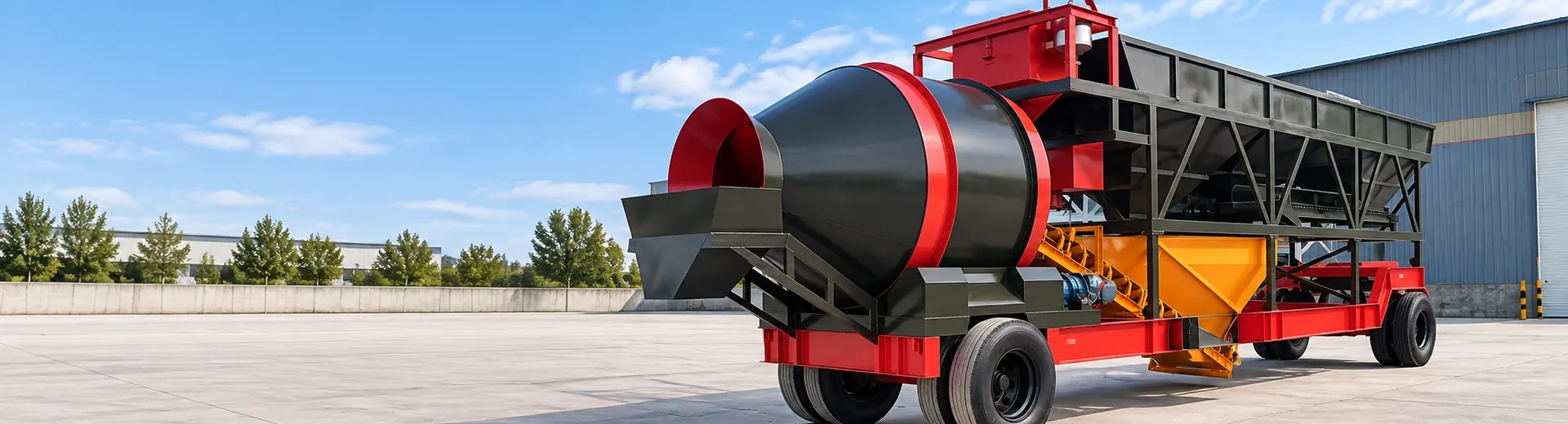 Modular concrete mixing equipment and installation structure on-site photos