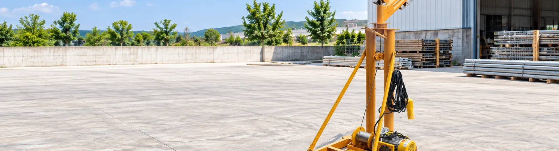 Actual photos of small construction hoisting equipment products and equipment structures