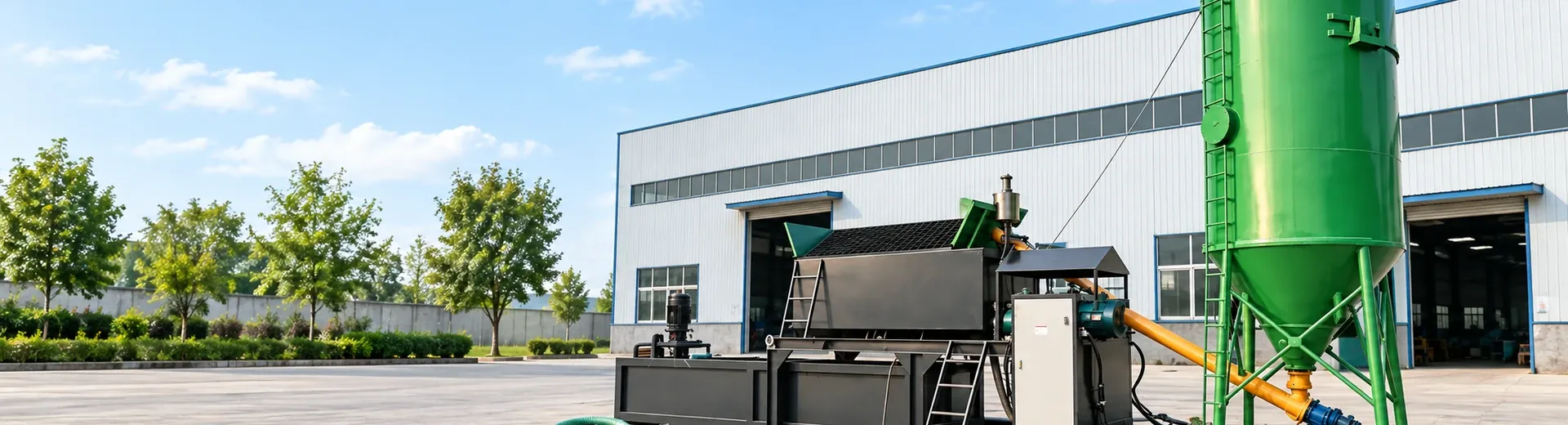 Flowable filling material production system products and equipment structure footage