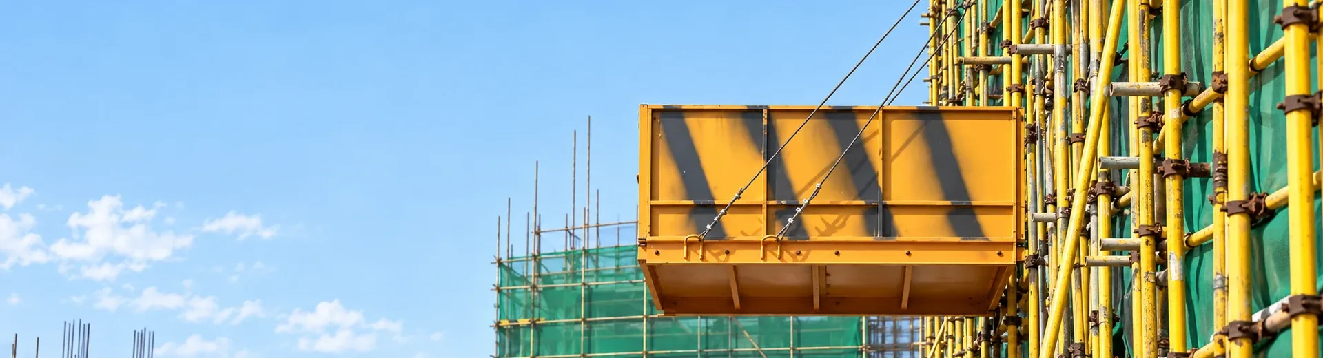 Real shots of construction unloading platform products and equipment structure