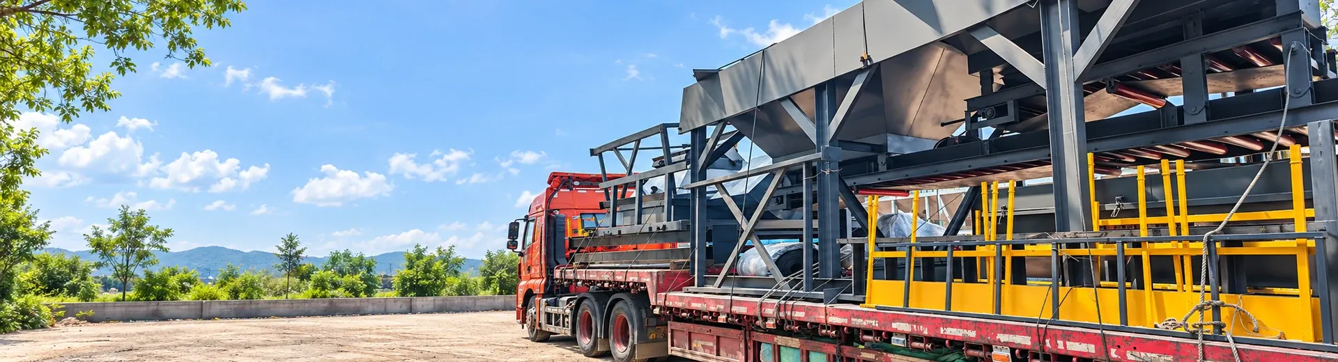 concrete mixing equipment module and actual photos of shipping status