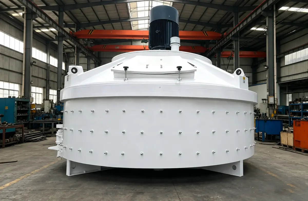 vertical-shaft planetary concrete mixer complete machine real shot