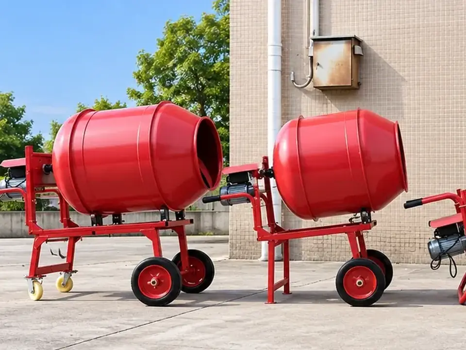 Hand-pushed small mixer products and equipment structure on-site shots